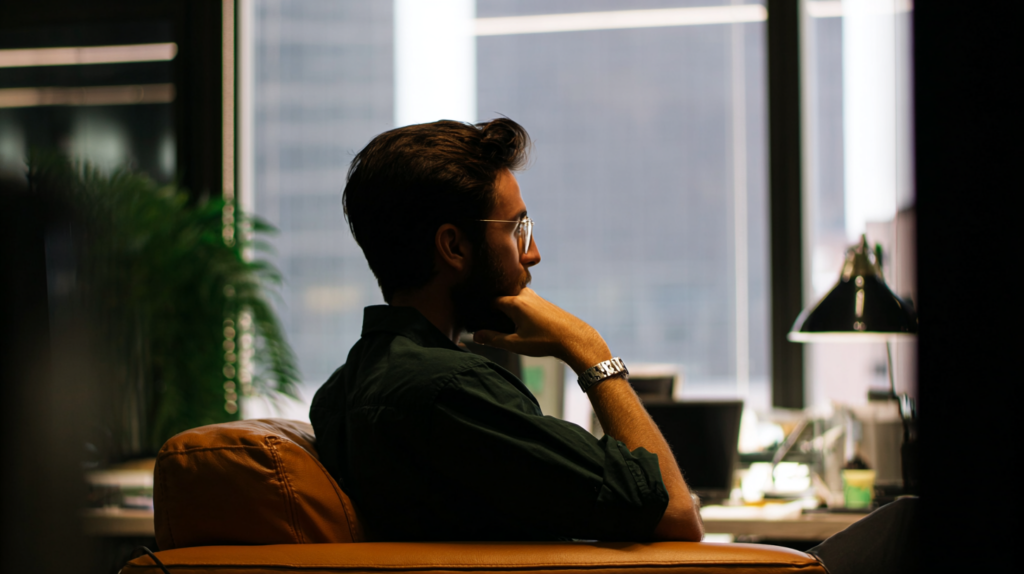 Person sitting in an office